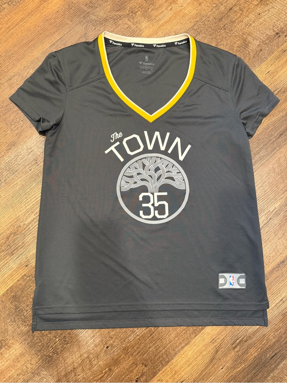 Fanatics 'The Town' #35 Durant grey V-neck jersey medium